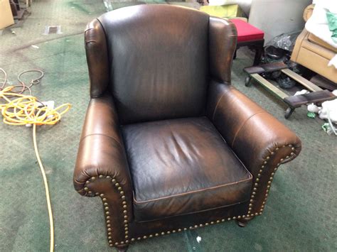 Here you may to know how to repair leather dining chair. Leather chair with worn finish due to over cleaning ...