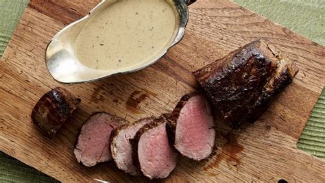 Combine wasabi and water to make a paste. Sear-Roasted Beef Tenderloin with Cognac-Peppercorn Cream Sauce | Recipe in 2020 | Beef ...
