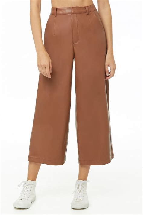 Faux Leather Culottes | Forever 21 | Leather culottes, Pants for women, Culottes
