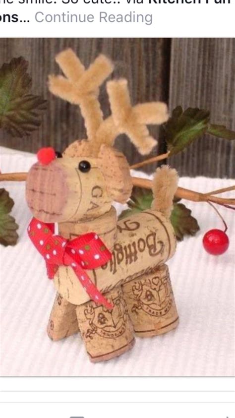 If you've got a few crafting supplies around, you can upcycle your wine (and champagne) corks as decor or even gifts. DIY reindeer cork ornament | Wine cork crafts christmas ...