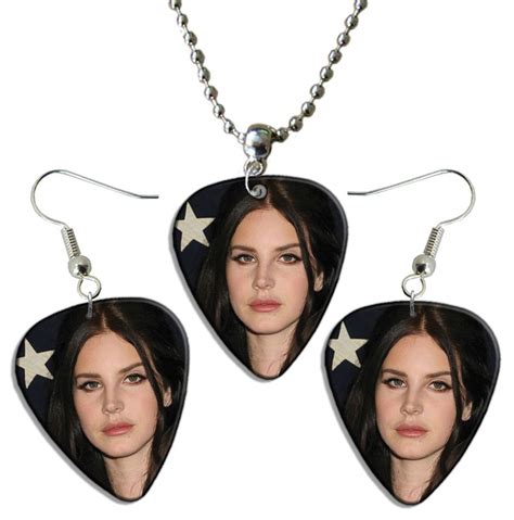 Camiseta masculina lana del rey ultraviolence lançamento. Lana Del Rey Guitar Pick Plectrum Playable Earrings ...