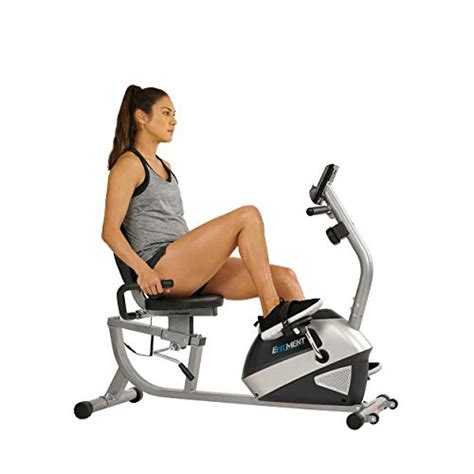 The recumbent bike has built in transportation wheels for easy portability. EFITMENT Magnetic Recumbent Bike Exercise Bike with High Weight Capacity, Easy Adjustable Seat ...