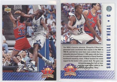 1992/93 upper deck mcdonalds#p43 shaquille o'neal rookie year card orlando magic. 1992-93 Upper Deck #474 Shaquille O'Neal Orlando Magic RC Rookie Basketball Card | eBay