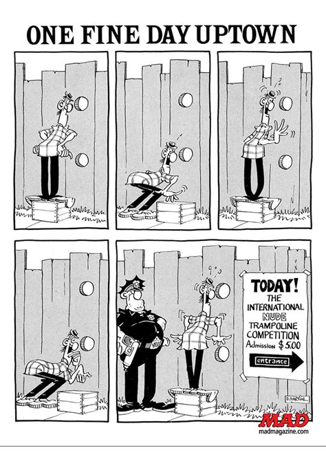 What does it mean one fine day up went the signal? Don Martin: One Fine Day Uptown | Mad Magazine