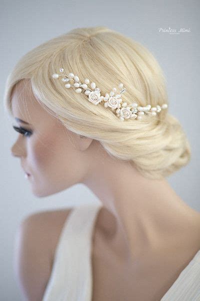Haarschmuck & Kopfputz - Braut Haarschmuck echte Perlen ...