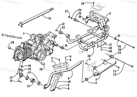 Fast worldwide shipping to your door. Arctic Cat ATV 1998 OEM Parts Diagram for Engine And ...