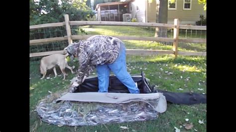 How to hide from the birds in a field? Redhead and Cabelas Layout Blind Review - YouTube