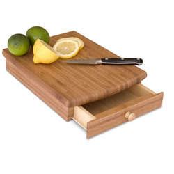 I'm so excited to share with you my new sewing room cutting table. Bamboo Cutting Board with Drawer - FindGift.com