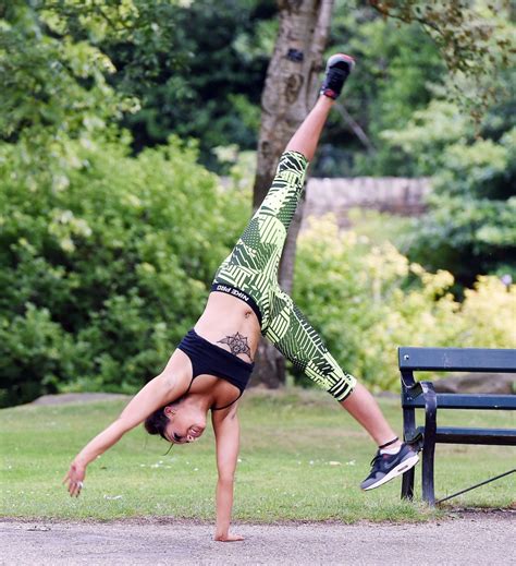 Lewd schoolgirl in latex skirt and pantyhose pleasures her. STEPHANIE DAVIS in Tights Workout in a Park in Manchester ...