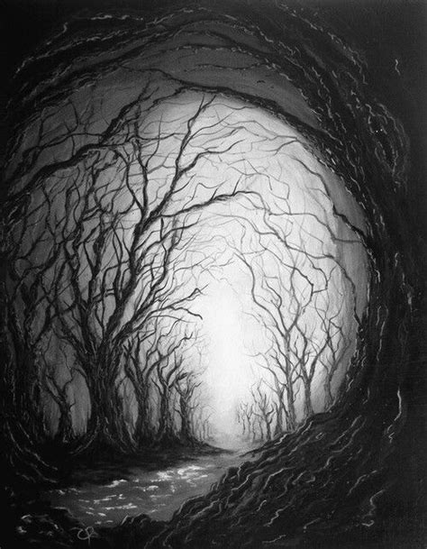 Although paintings from the earliest ancient and classical periods. Dark dead forest | Dark forest tattoo, Black and white art ...