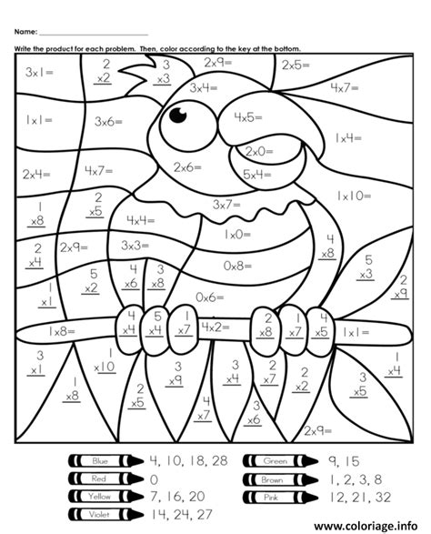 Imprime et colorie 12 superbes. Coloriage Magique Ce1 Math Anglais Dessin Magique à imprimer