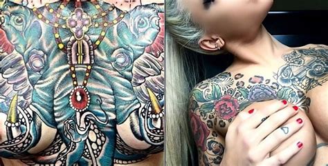 Metallic, glitter & glow available. More women having breast tattoos (photos) | protothemanews.com