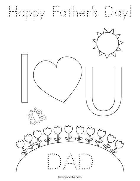 My name is worksheet twisty noodle from tracing name worksheets, source:twistynoodle.com. Happy Father's Day Coloring Page - Tracing - Twisty Noodle