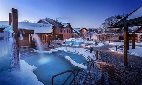 Spa towns or spa resorts (including hot springs resorts) typically offer various health treatments. Thermea Nordic Spa in Winnipeg