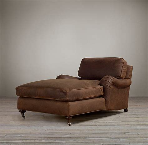 Choose from contactless same day delivery, drive up and more. English Roll Arm Leather Chaise | Leather chaise lounge ...