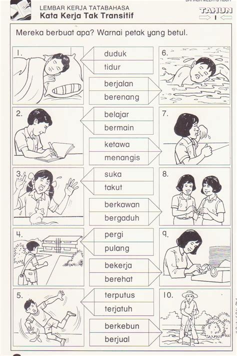 Merupakan jenis kata kerja pasif (seperti contohnya: Image result for kata kerja pasif | Preschool activities ...