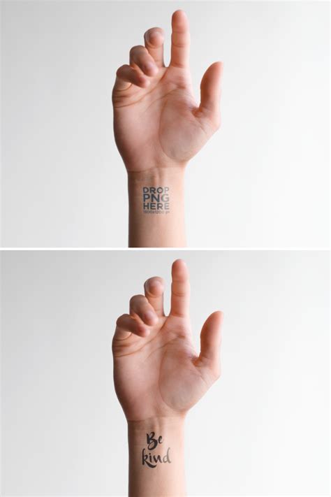 Wrist tattoos have become a mainstream fashion staple in the modern era. Mockup of a Hand Showing an Inner Wrist Tattoo Against a ...
