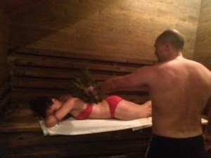 The smoke goes out through the chimney. Russian Bath House Experience - Danielle Dettore