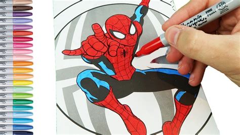 72 spiderman printable coloring pages for kids. Coloring Page SPIDER-MAN Coloring Markers Videos For ...