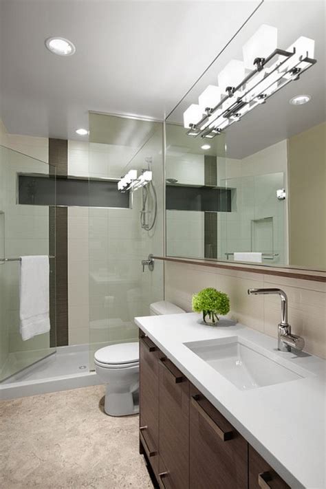 Downlights & recessed lighting navigate at nighttime. The Best Bathroom Lighting Ideas - Interior design