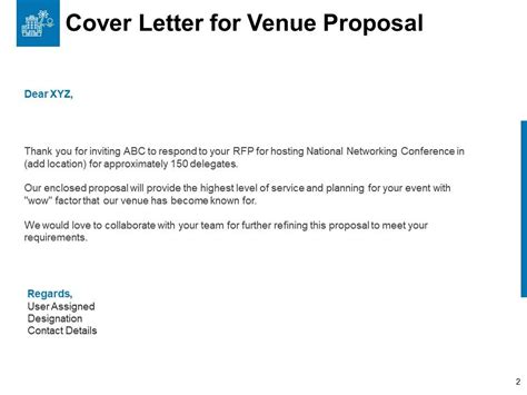 All paragraphs are to be aligned to the left, typed using single spacing with double spaces between dennis young, human resource director, trademark solutions, 5th avenue, london. Venue Proposal Template Powerpoint Presentation Slides ...