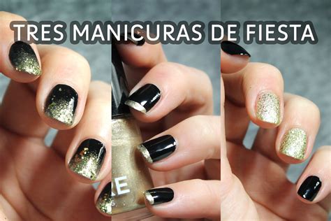 Tintas para sellos de uñas blanco negro dorado y plata $ 10000. Paso a paso: 3 manicuras de fiesta rápidas y sencillas ...