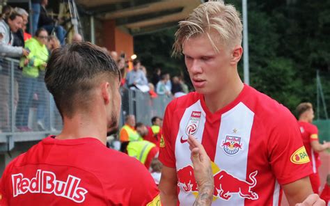 Erling braut håland celebrates his team's 11th goal against honduras. Erling Braut Haland Reb Bull Salzburg - SportBall