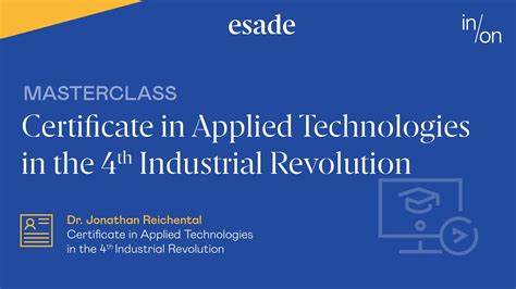 Now, there is the 4th industrial revolution. Masterclass: Applied technologies in the 4th Industrial ...