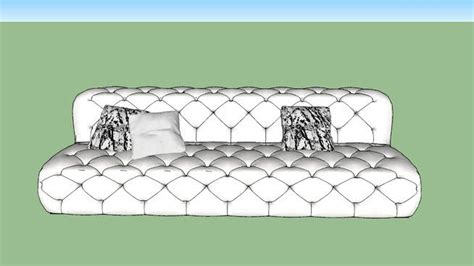 Sofá chester con tapizado capitone. Sofá capitonê - 3D Warehouse