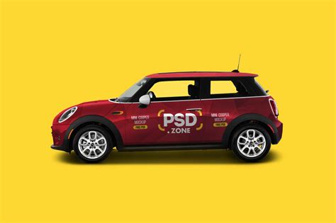 You can change the background and the cars color according to your taste and easily add your graphics. Free Mini Cooper Car Mockup (PSD)