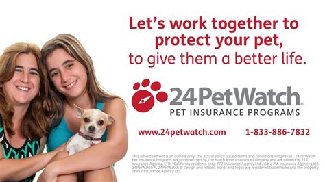 Your dog or cat won't be dropped from coverage, regardless of age or number of claims filed. 24PetWatch Pet Insurance Programs USA - YouTube