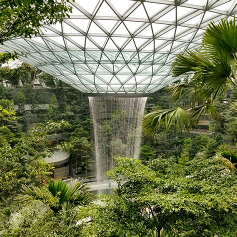 Jewel changi airport is opening its doors on 17 april 2019. Eight buildings that incorporate waterfalls | DCPI is an ...