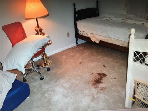 Jury sees graphic photos of victims' wounds. Crime scene pics show where step dad was found dead in ...