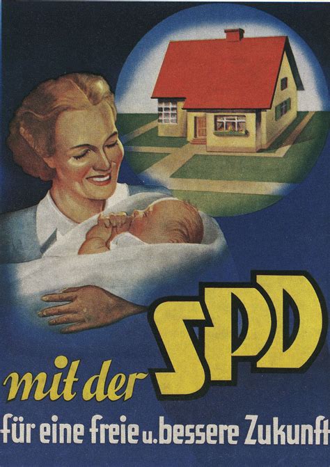 Tausende wahlplakate verkünden in der stadt politische botschaften. spd-wahlplakat-farbe-1946 | Samuel Diekmann