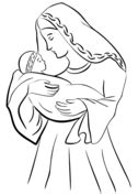 The ascension of jesus is the 2nd glorious mystery of the rosary! Baby Jesus in a Manger coloring page | Free Printable ...