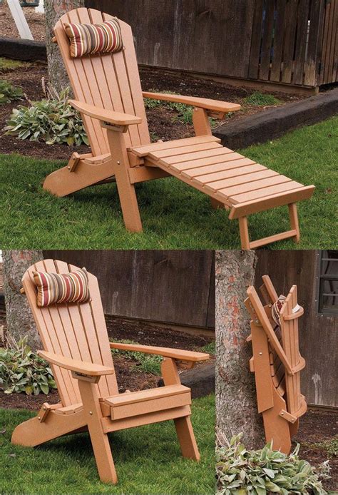 Adirondack chairs are wildly popular, both for their timeless, simple design and their comfort. Polywood Adirondack chair - folding and reclining with built-in ottoman for great versatility ...