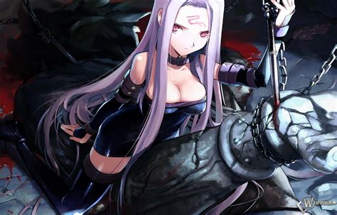 White haired animated woman with katana illustration fate/stay night, saber, fate series, one person, front view. Скачать обои Fate Stay Night (Девушка, Взгляд, Аниме) для ...