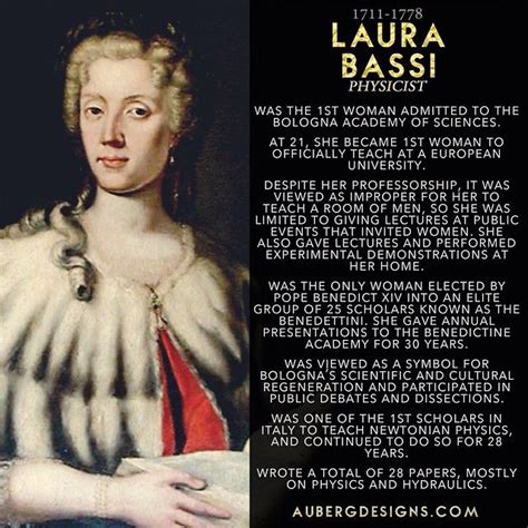 Laura bassi was a physics professor who became the first woman to be offered a teaching position at a university in europe and the first woman in the world to earn a university chair in a scientific field. Laura Bassi, Physicist. #WomensHistoryMonth #WomeninSTEM ...