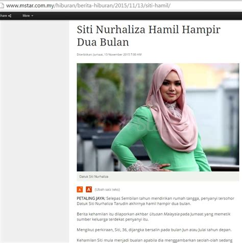 سيتي نورهاليزا بنت تارودين ; KANTOI SUDAH! Akhirnya Siti Nurhaliza mengaku hamil 2 ...