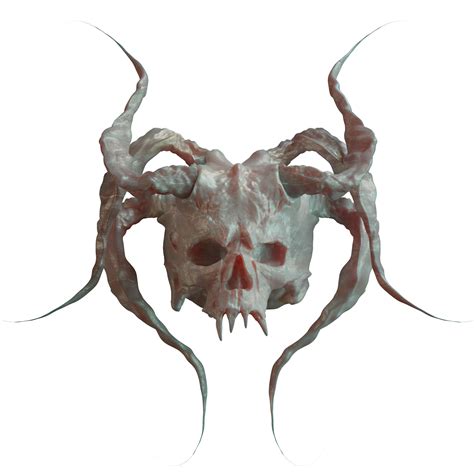 alien 3D model Devil Skull With Horns | CGTrader