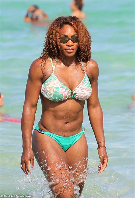 1 by the women's tennis association more than once throughout her career. Serena Williams flaunts her famously muscular beach body ...