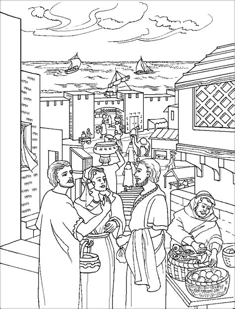 When paul came to corinth, he met priscilla and aquila and joined them in their tentmaking business (18:3). Priscilla ABDA Arts | Bible coloring pages, Bible verse ...