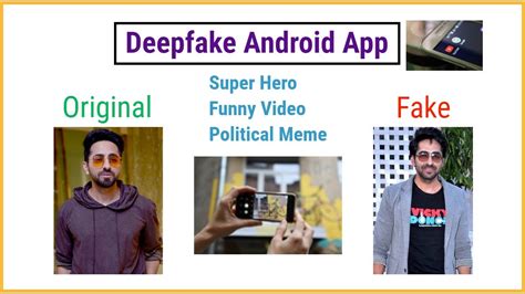 With the help of our software you will be able to replace the human face to any other face of a person or animal. Deepfake App Android - Change Face In Video - YouTube