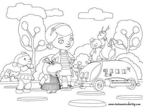 Firstly, the blank drawing takes the character as the main feature. Doc McStuffins and Friends 1 Coloring Page | Coloring ...