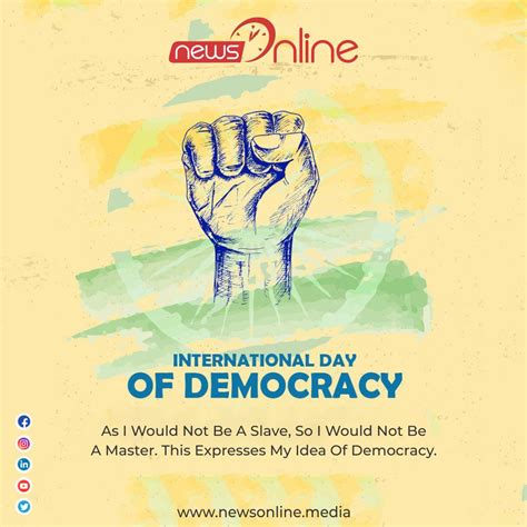 Blue international day of democracy vector graphic poster. International Democracy Day 2020 - Quotes, Images, Wishes ...