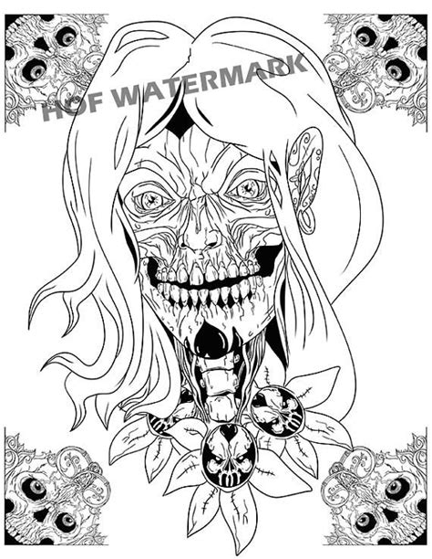 20 pin up coloring pages pictures. $1.99 Sugar Skull ColoringColoringbookColor PagePage To ...