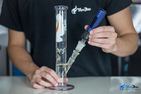 The user has to pick up the vape, put its end in the mouth, and take a drag. Using a Water Pipe Attachment with Your Portable Vape | VapeFuse Blog