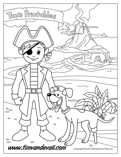 Many children dream of becoming superheroes, astronauts, rock stars, teachers, firfighters, police officers, detectives, athletes or even scientists. Pirate Boy Coloring Page - Tim's Printables