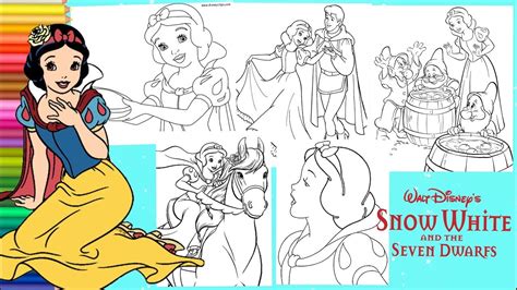 Ariel snow white disney princess coloring pages. Coloring Disney Snow White & the Seven Dwarfs - Princess ...