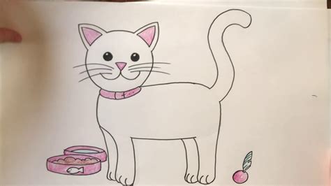 For our first cat, we will start very simple. How to draw an easy cat for kids - YouTube
